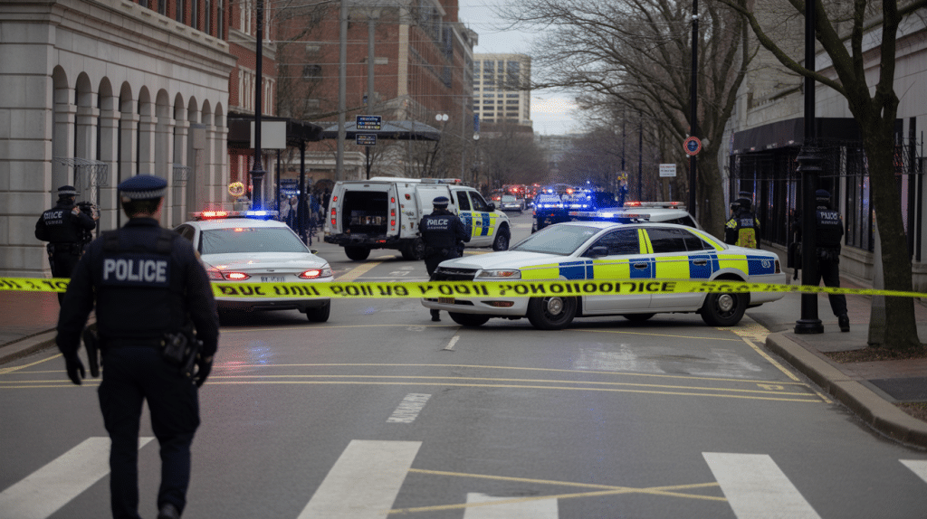 Police investigate the tragic shooting near the Capital Jewish Museum in Washington, DC, where Israeli embassy staff were killed
