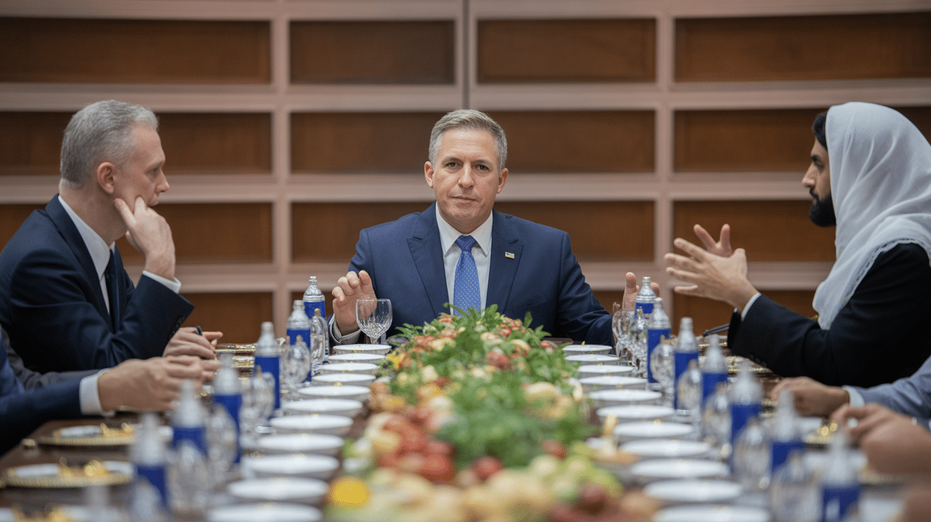 Diplomatic talks in Doha, where the US is negotiating a ceasefire between Israel and Gaza through an American intermediary.