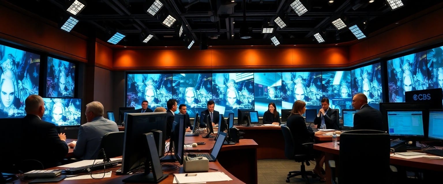 CBS News newsroom with journalists reacting to the  million settlement with Donald Trump