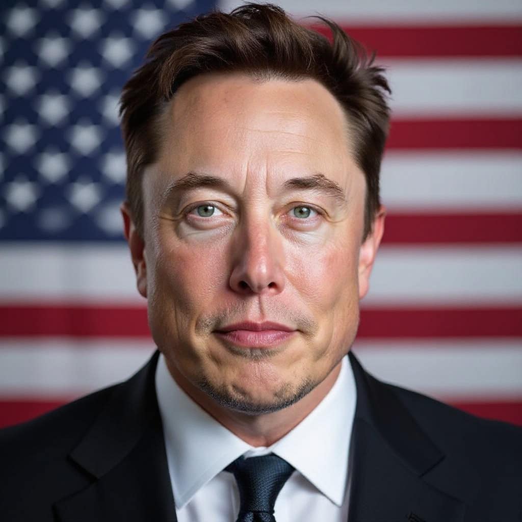 Elon Musk standing against political symbols, representing his growing influence in political matters following his latest threat.