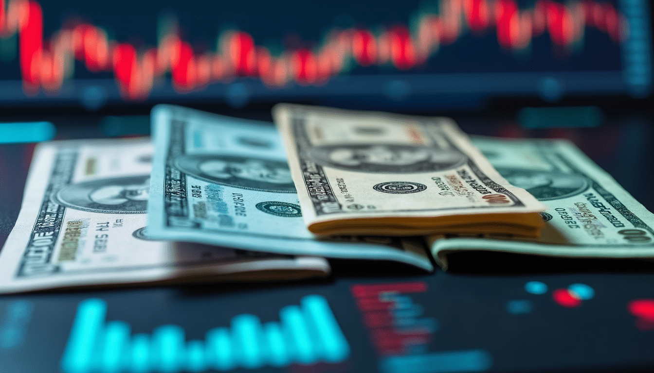 Argentine peso and U.S. dollar currency notes symbolizing financial support discussions.