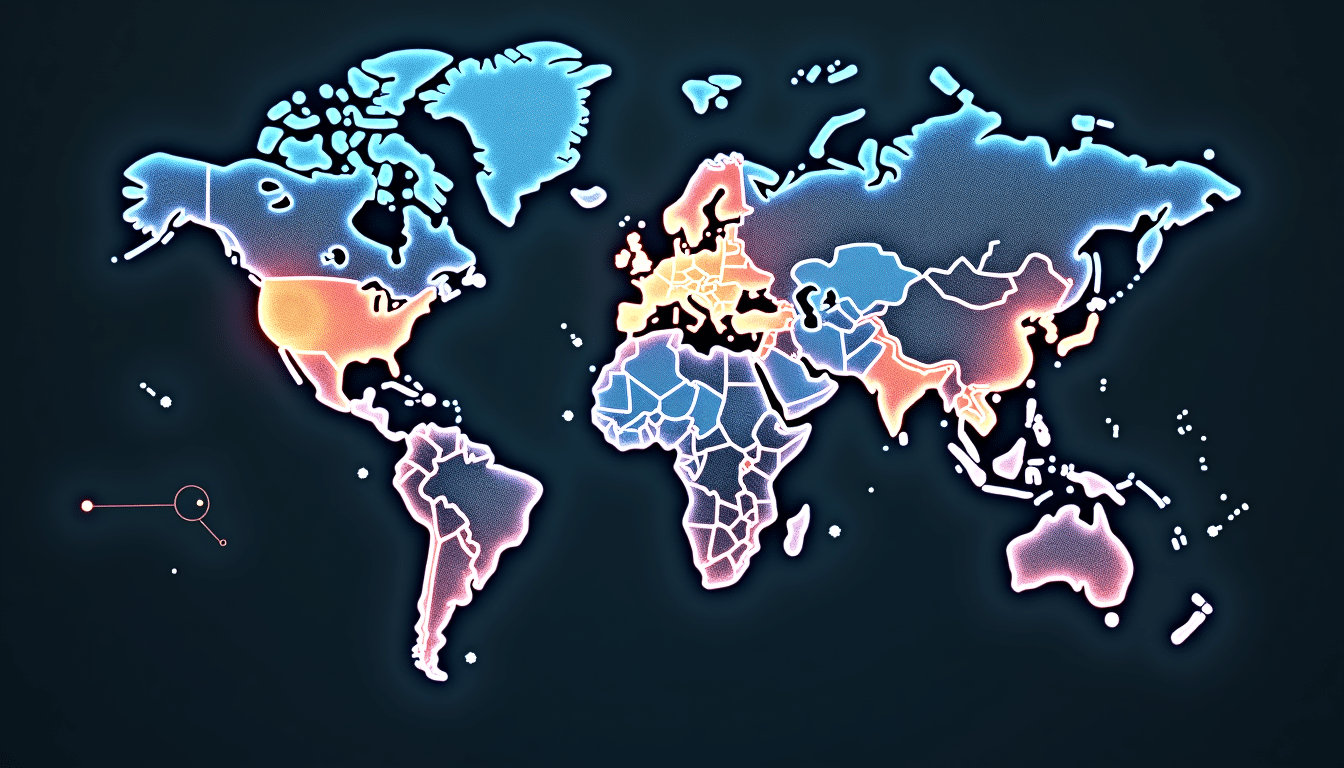 Map showing U.S.-Argentina financial and political ties in 2025.