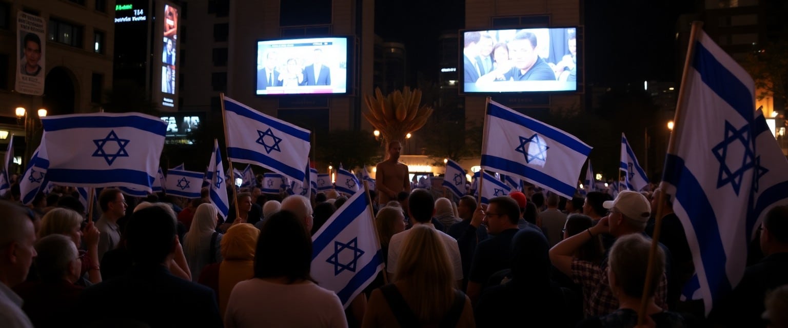 Families in Tel Aviv’s Hostages Square react to news of hostages freed from Gaza.