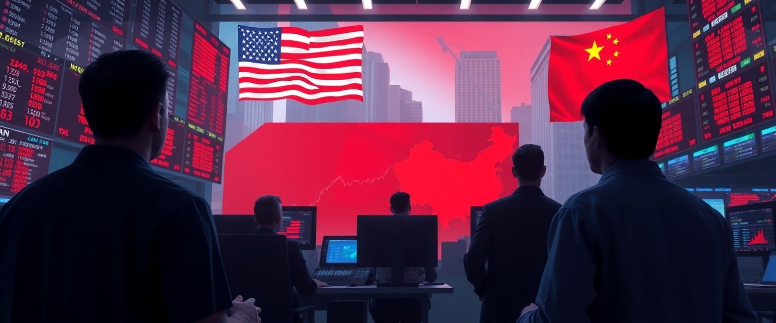 Global traders monitor volatile stock markets as the U.S. announces new tariffs on China in 2025.