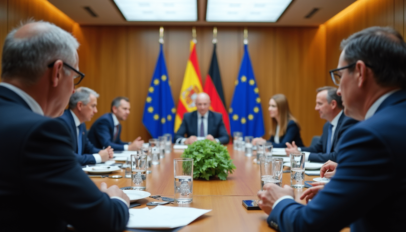 European Central Bank officials discussing EU policies driving European bank mergers and financial consolidation.