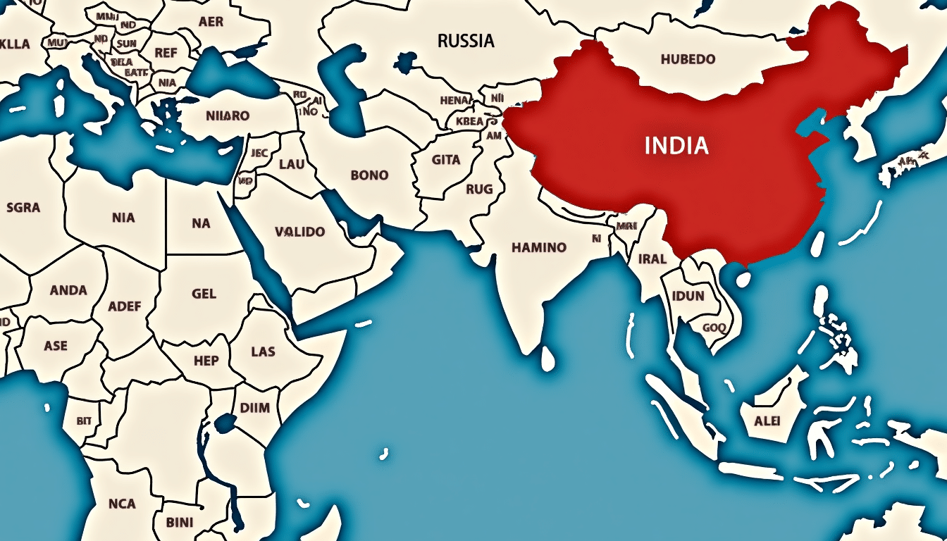Map showing India Russian oil trade routes and shipping connections in 2025