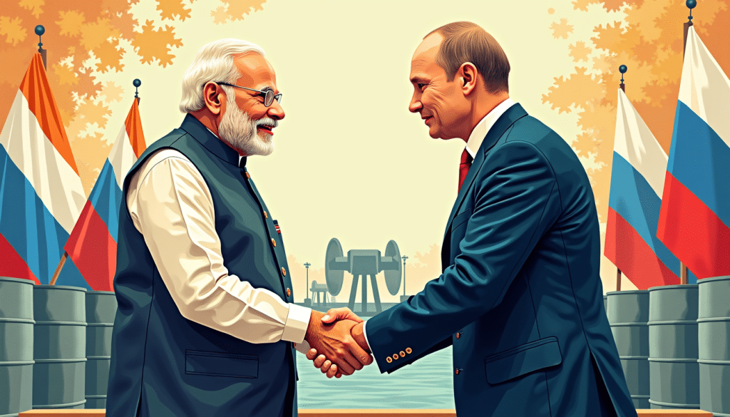 Modi and Putin discussing India Russian oil trade and energy cooperation